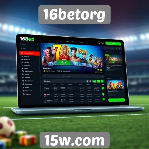 Explorando a interface do usuário do site 16betorg